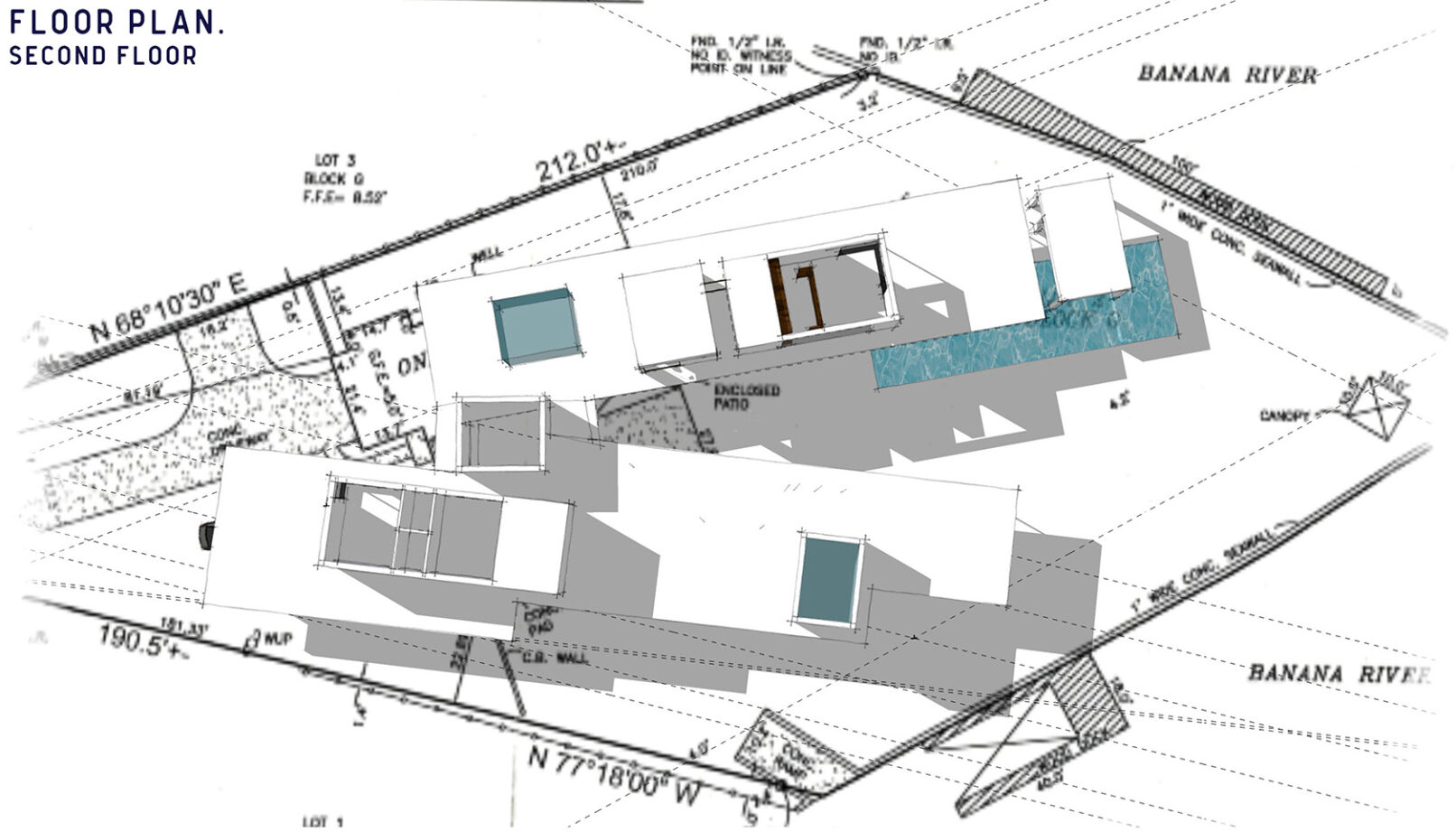 site plan of west point conceptual design studies for a modern house